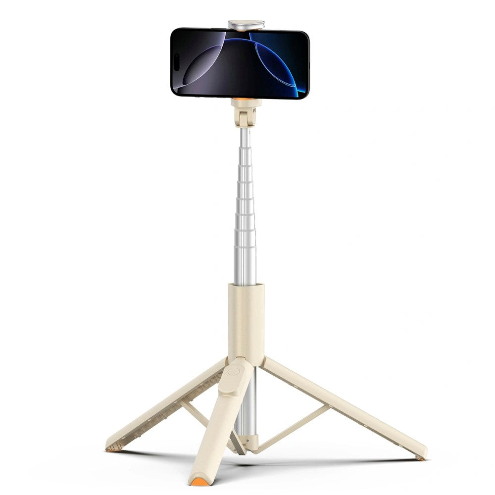 Bluetooth Selfie Stick Tripod - Tech-Protect - Beige