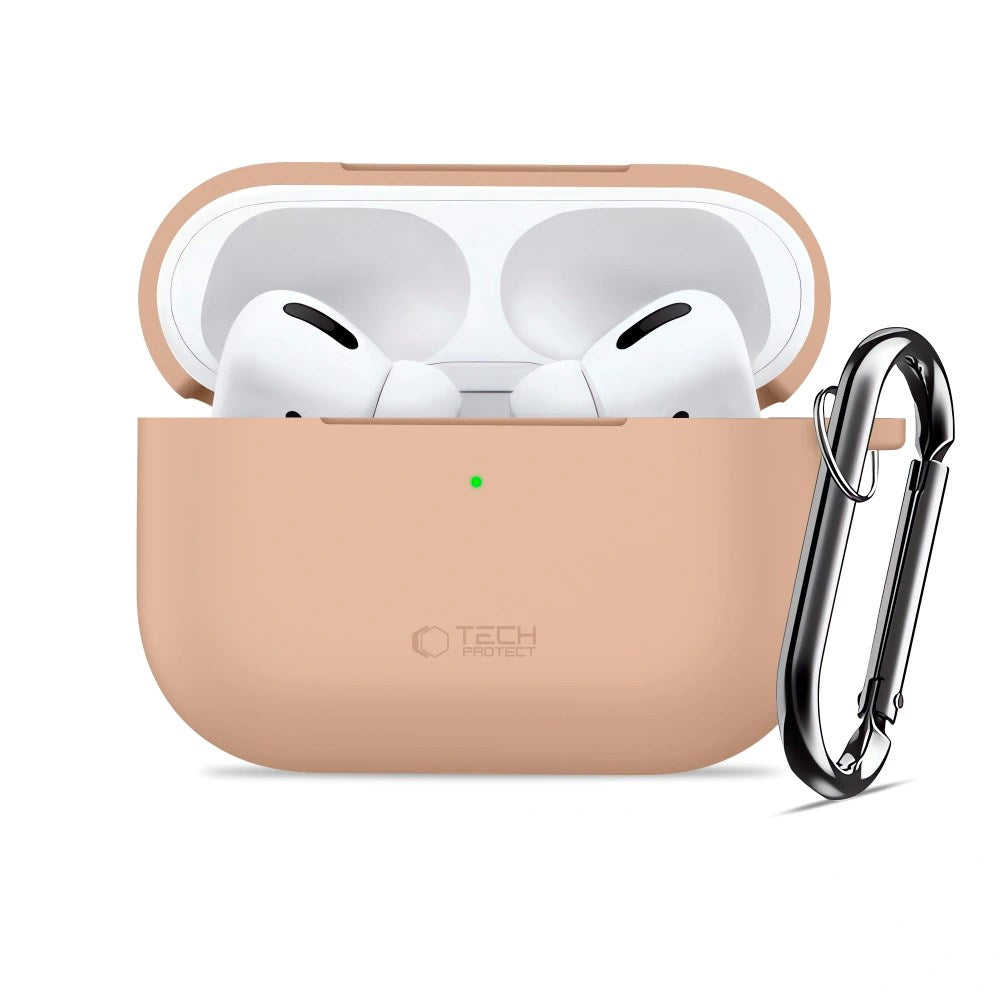 Tech-Protect - Apple AirPods Pro (3. gen.) Silicone Hook Cover - Beige