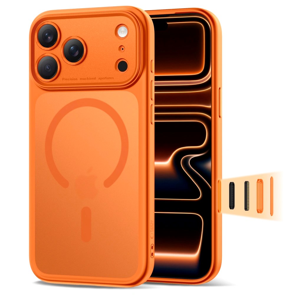 Tech-Protect - iPhone 17 Pro Magpeak Cover - MagSafe Kompatibel - Matte Cosmic Orange - (DEMO)
