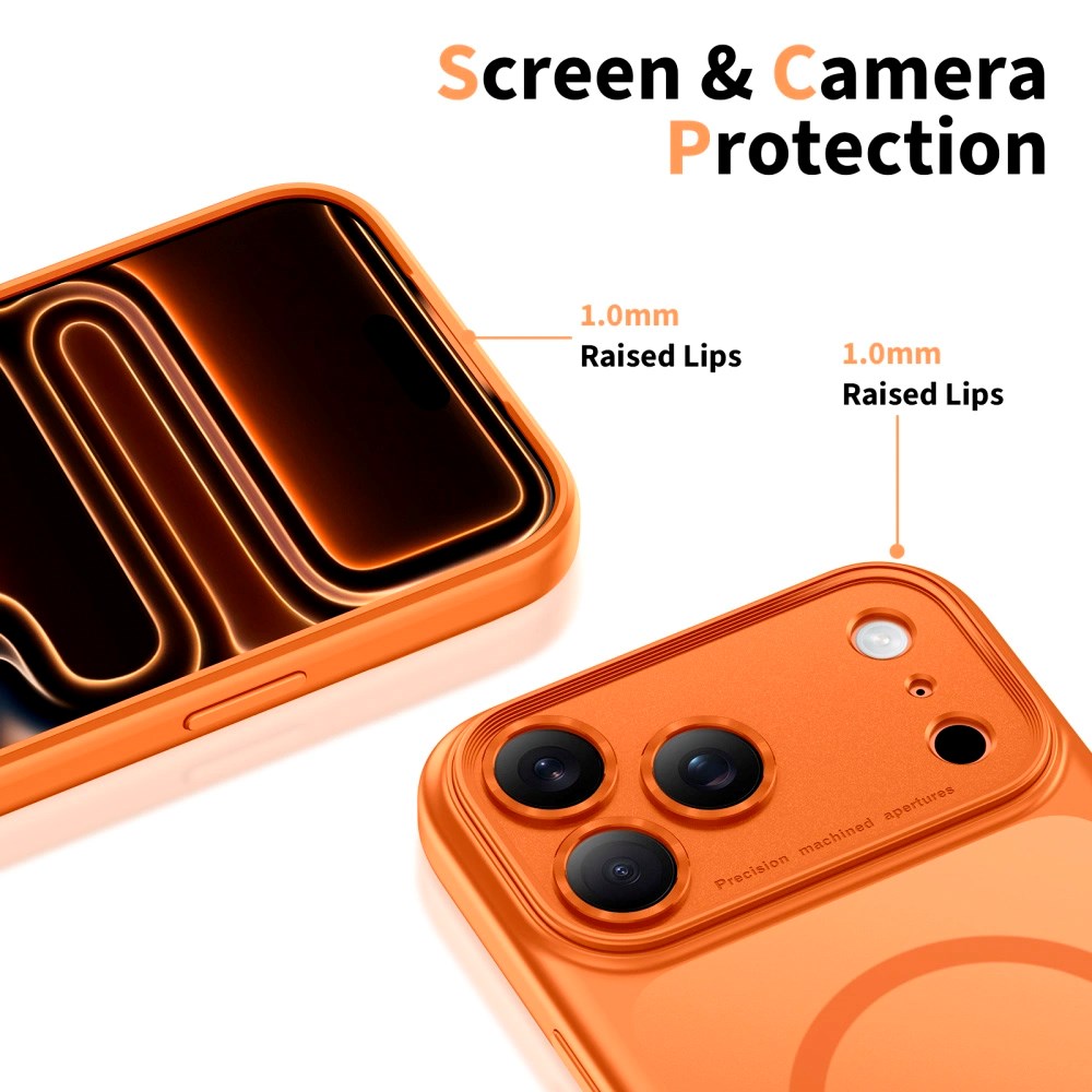 Tech-Protect - iPhone 17 Pro Magpeak Cover - MagSafe Kompatibel - Matte Cosmic Orange