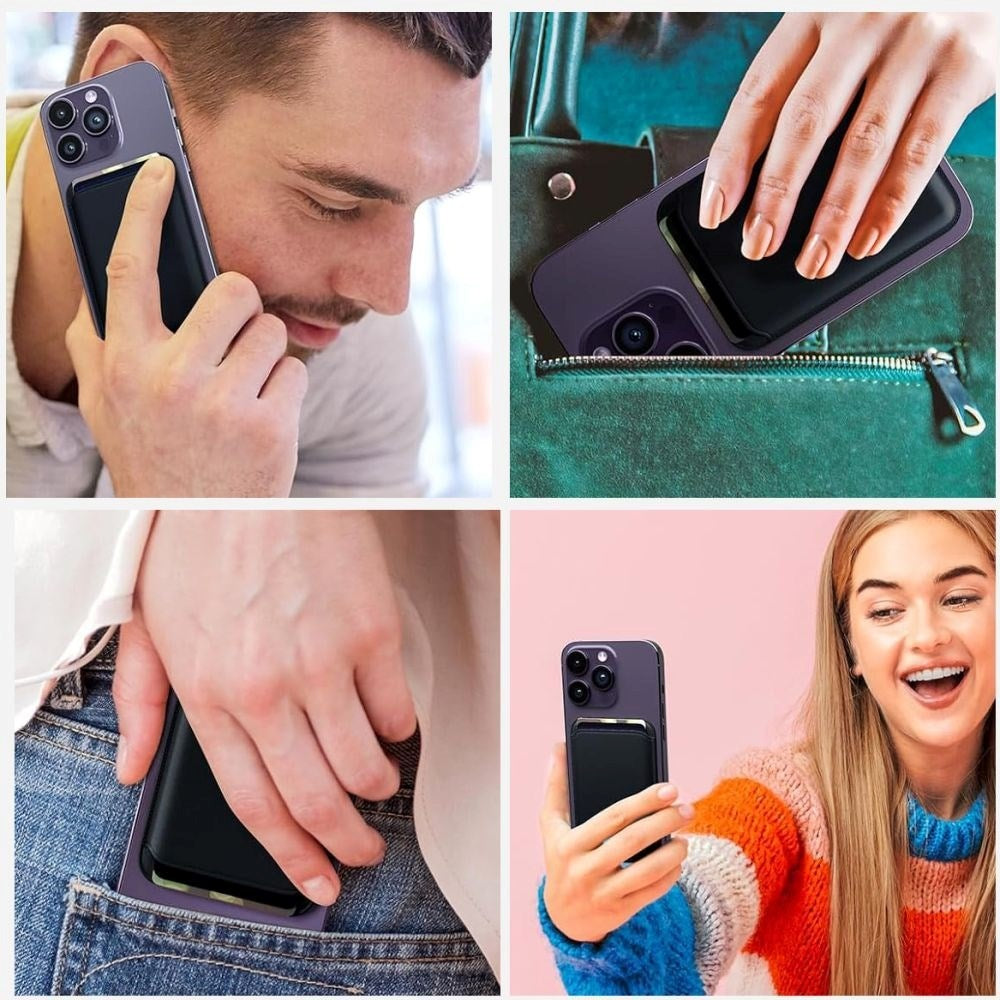 Tech-Protect MagWallet Kortholder - Kunstlæder - MagSafe Kompatibel - Brun