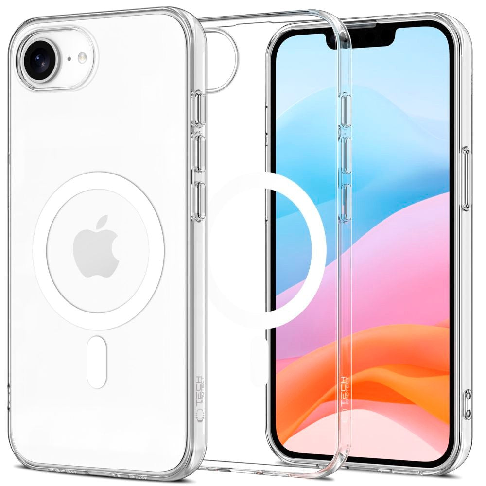 iPhone 16e - Tech-Protect FlexAir Fleksibelt Plastik Cover - MagSafe Kompatibel - Gennemsigtig