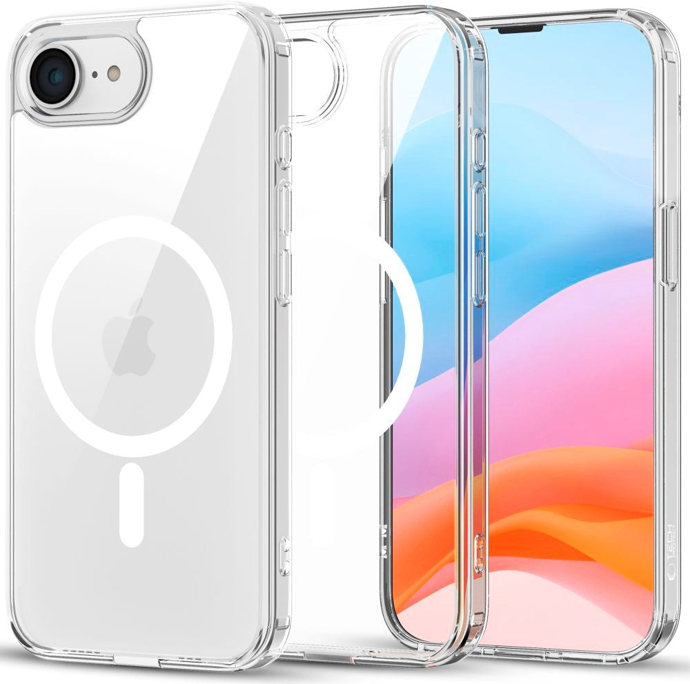 iPhone 16e - Tech-Protect Flexair Hybrid Cover - MagSafe Kompatibel - Gennemsigtig