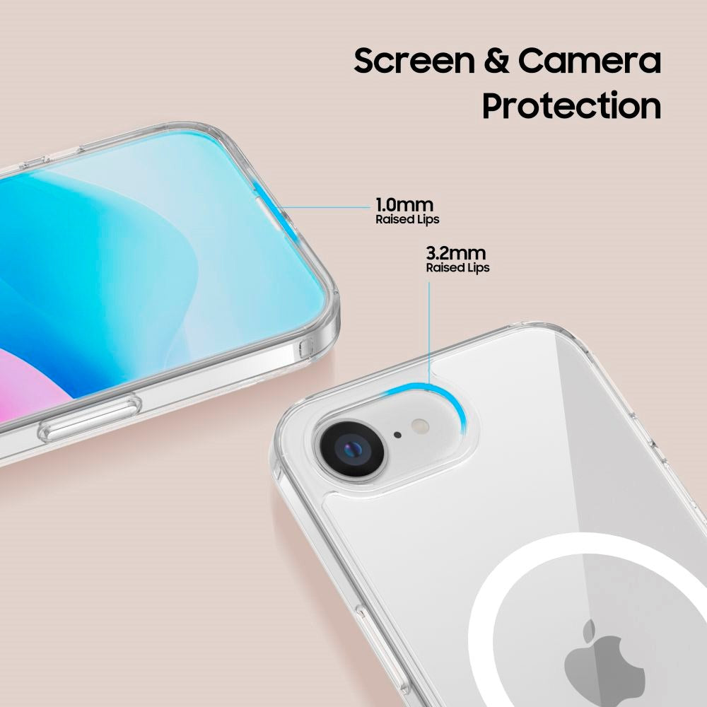 iPhone 16e - Tech-Protect Flexair Hybrid Cover - MagSafe Kompatibel - Gennemsigtig