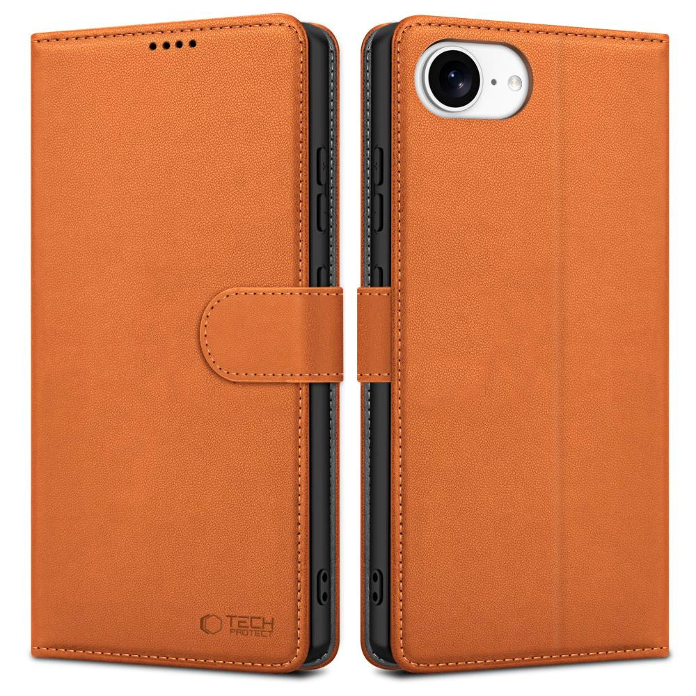 iPhone 16e - Tech-Protect Wallet m. Pung - Brun