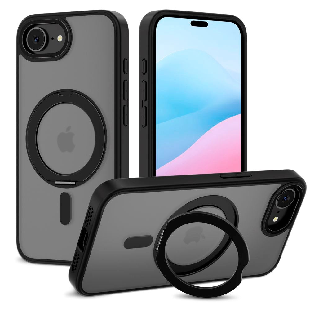 iPhone 16e - Tech-Protect MagRing Cover - MagSafe Kompatibel - Mat Sort