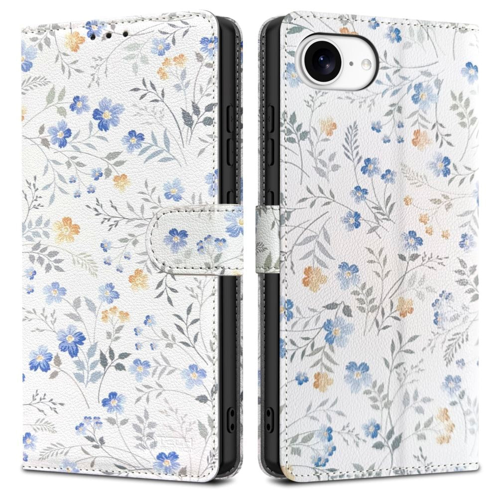 iPhone 16e - Tech-Protect Wallet m. Pung - Blomst