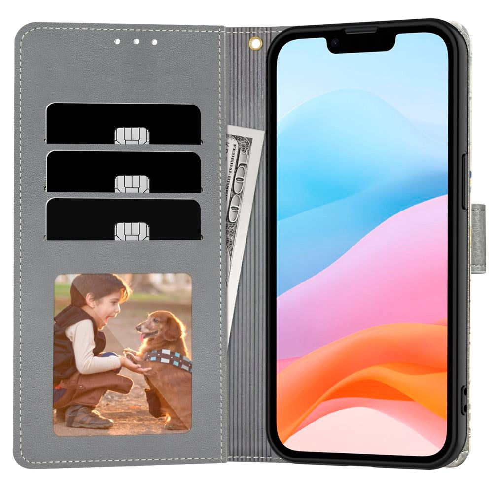 iPhone 16e - Tech-Protect Wallet m. Pung - Blomst