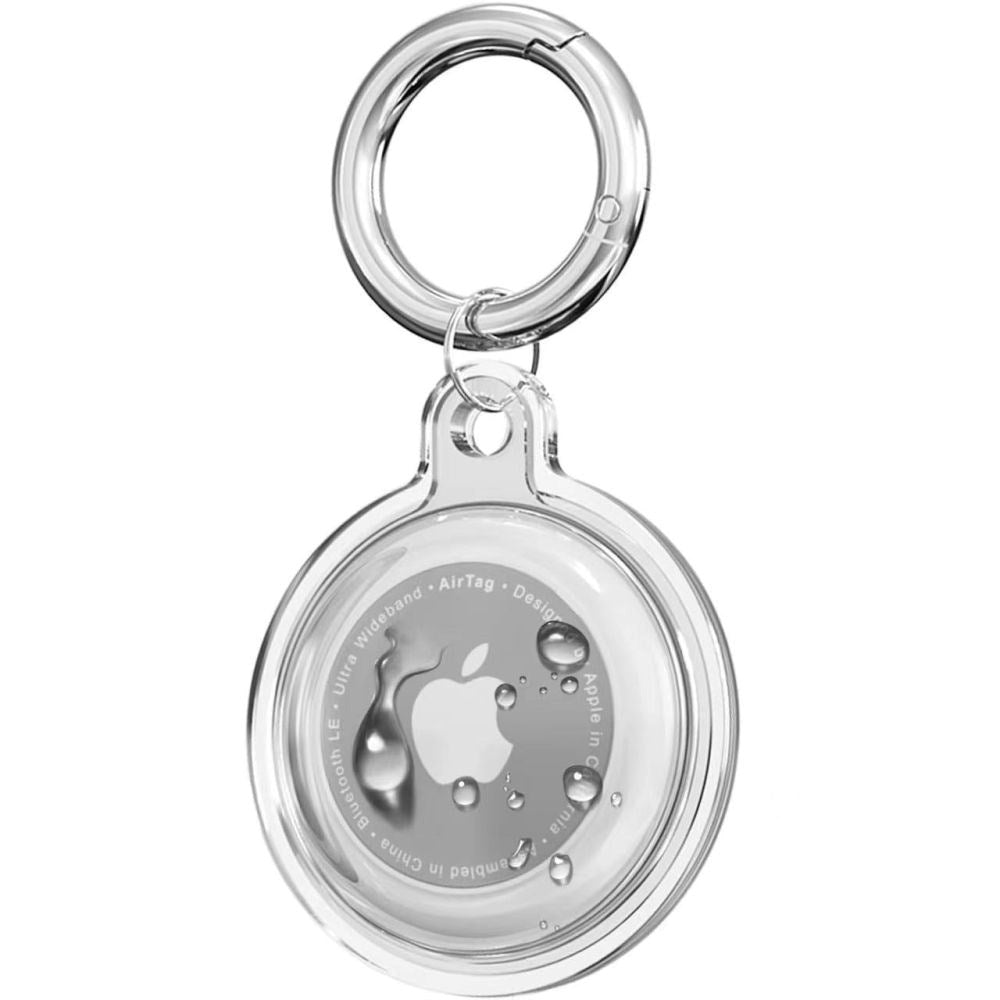 Apple AirTag Tech-Protect Icon Cover m. Karabinhage - 4 stk. - Gennemsigtig