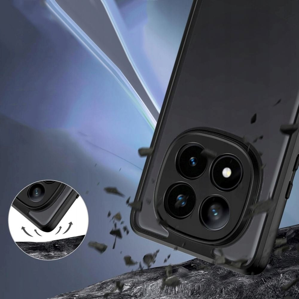 Xiaomi Redmi Note 14 (5G) - Tech-Protect MagMat Plastik Cover - Gennemsigtig / Sort