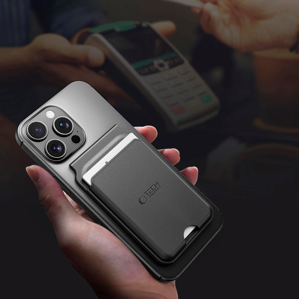 Tech-Protect - MagWallet Stand Kortholder - MagSafe Kompatibel - Sort