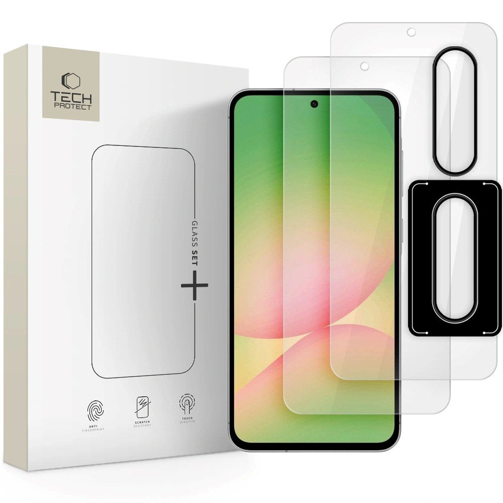 Samsung Galaxy A36 (5G) / A56 (5G) Tech-Protect Skærmbeskyttelse Sæt - 2 Stk. - Gennemsigtig