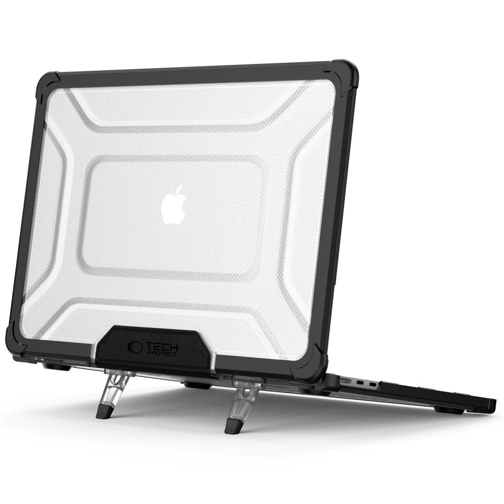 MacBook Air 15" M5/M4/M3/M2 (2026-2023) - Tech-Protect SmartShell Pro Cover - Sort / Gennemsigtig