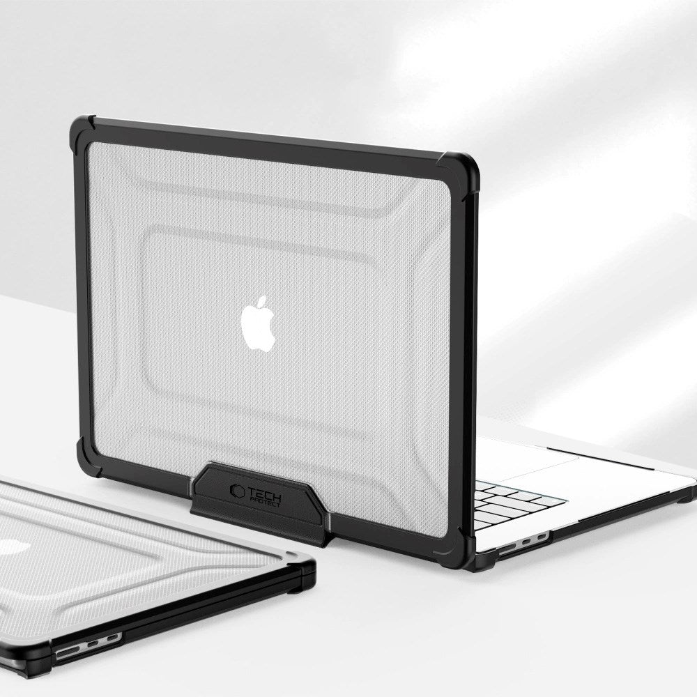 MacBook Air 15" M5/M4/M3/M2 (2026-2023) - Tech-Protect SmartShell Pro Cover - Sort / Gennemsigtig