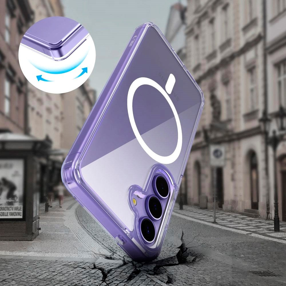 Tech-Protect - Samsung Galaxy S25 Edge - Flexair Hybrid Cover - MagSafe Kompatibel - Gennemsigtig