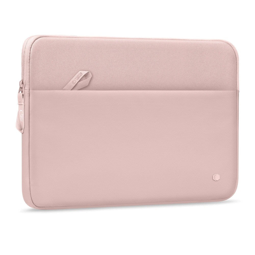 Tech-Protect MacBook / Laptop 13-14" Beskyttende Sleeve med Lomme - Foret Inderside - Lyserød