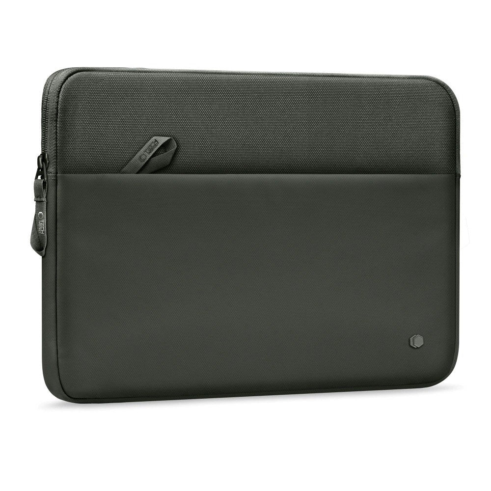 Tech-Protect MacBook / Laptop 15-16" Beskyttende Sleeve med Lomme - Foret Inderside - Mørkegrøn