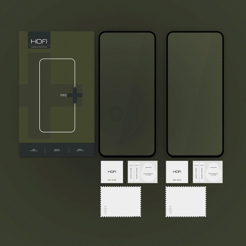 Motorola Moto G55 (5G) Hofi Glass Pro+ Beskyttelsesglas 2 Stk. - Case Friendly - Sort Kant