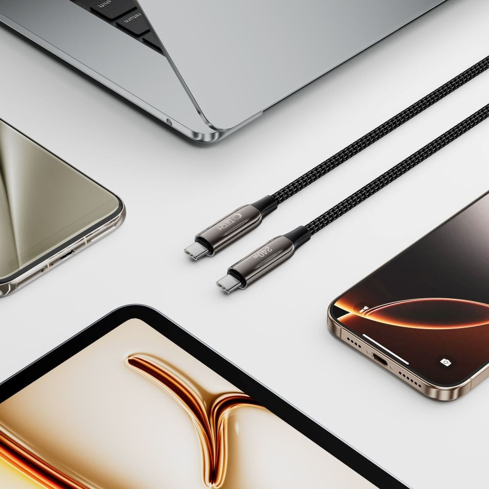 USB-C til USB-C Kabel Tech-Protect Ultraboost PD 240W - 2m - Sort