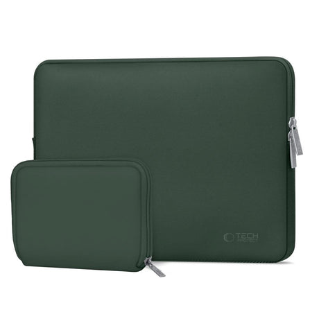 Tech-Protect - Neoslim MacBook/Laptop 13-14" Sleeve m. Lille Taske - Grøn