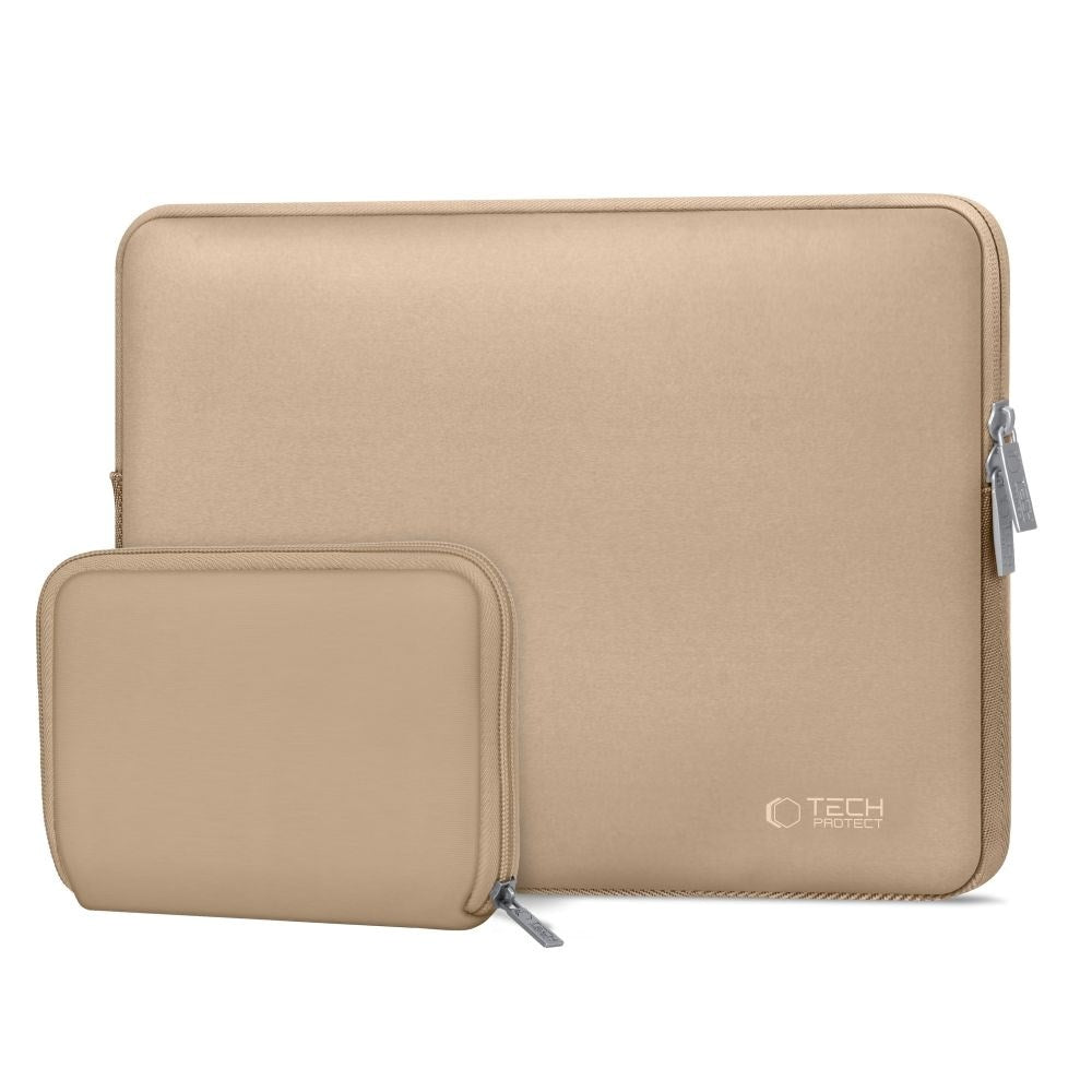 Tech-Protect - Neoslim MacBook/Laptop 15-16" Sleeve m. Lille Taske - Beige