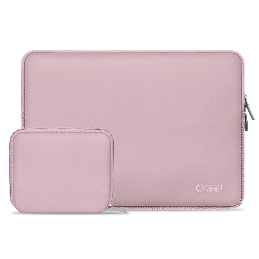 Tech-Protect - Neoslim MacBook/Laptop 15-16" Sleeve m. Lille Taske - Lyserød