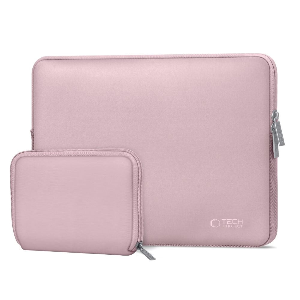 Tech-Protect - Neoslim MacBook/Laptop 15-16" Sleeve m. Lille Taske - Lyserød