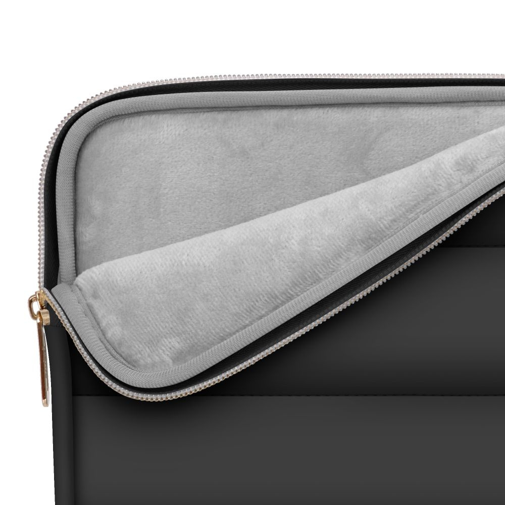 Tech-Protect Puffy - MacBook / Laptop 13-14" Sleeve m. Lille Taske - Sort