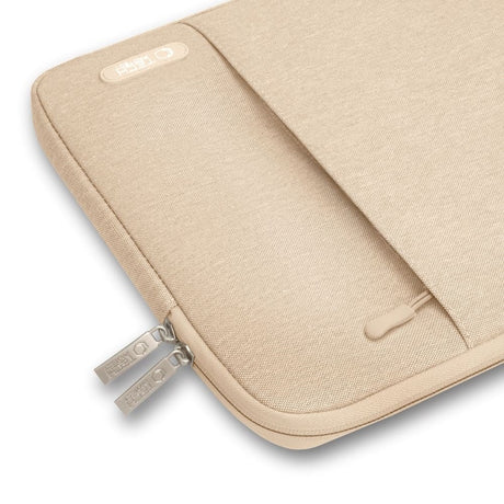 Tech-Protect Sleevy - MacBook/Laptop 13-14" Sleeve m. Lomme - Beige