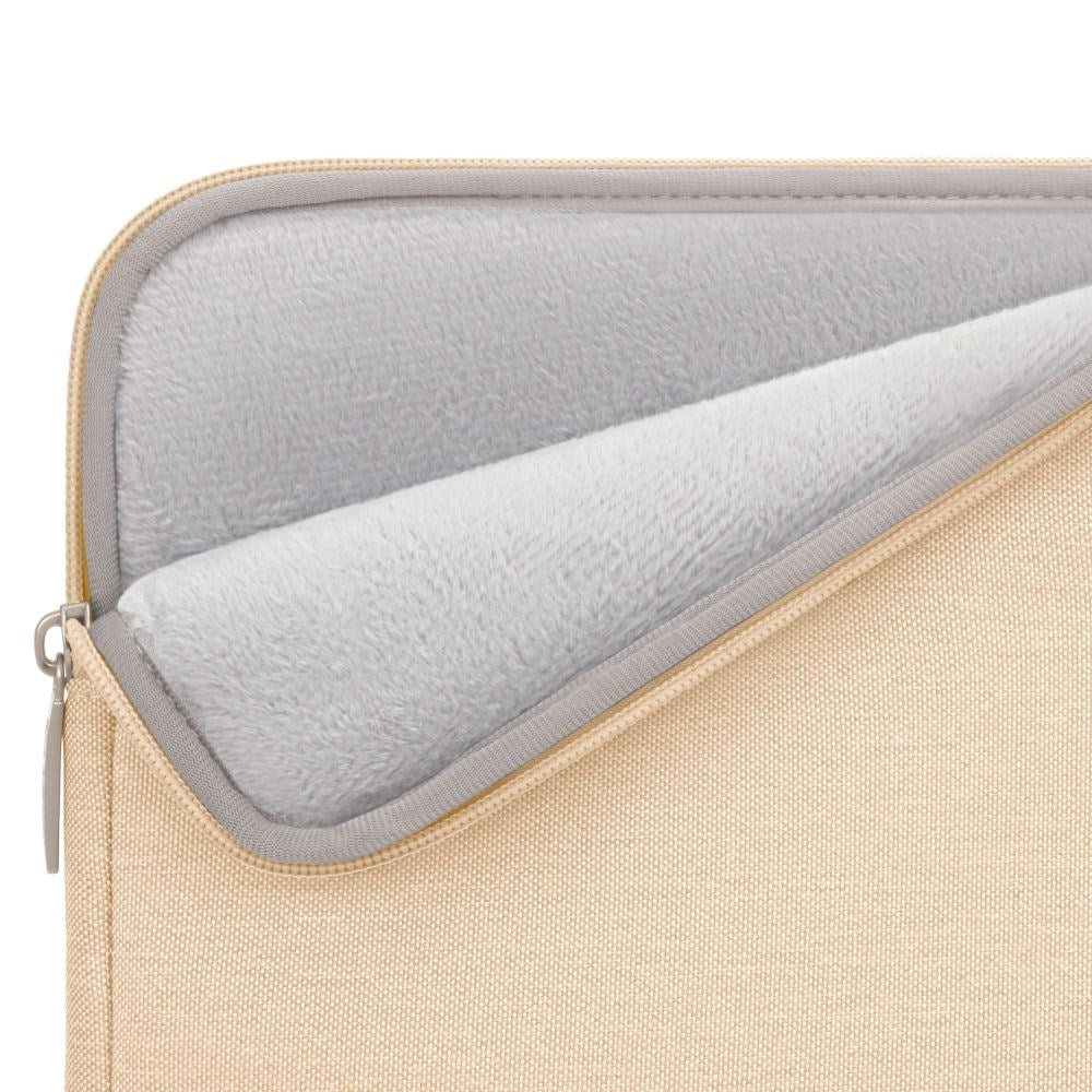 Tech-Protect Sleevy - MacBook/Laptop 13-14" Sleeve m. Lomme - Beige