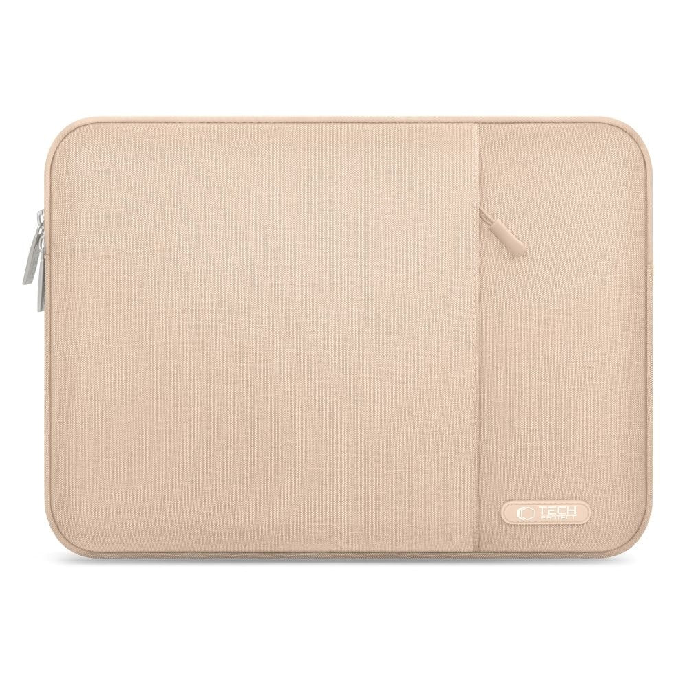 Tech-Protect Sleevy - MacBook/Laptop 15-16" Sleeve m. Lomme - Beige