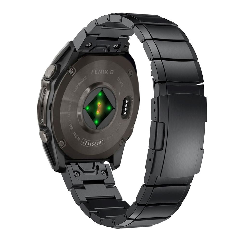 Universal Garmin 26mm Tech-Protect Stål Rem - Sort