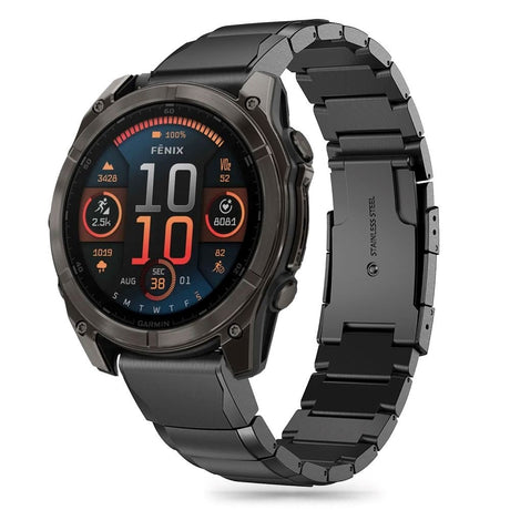 Universal Garmin 26mm Tech-Protect Stål Rem - Sort