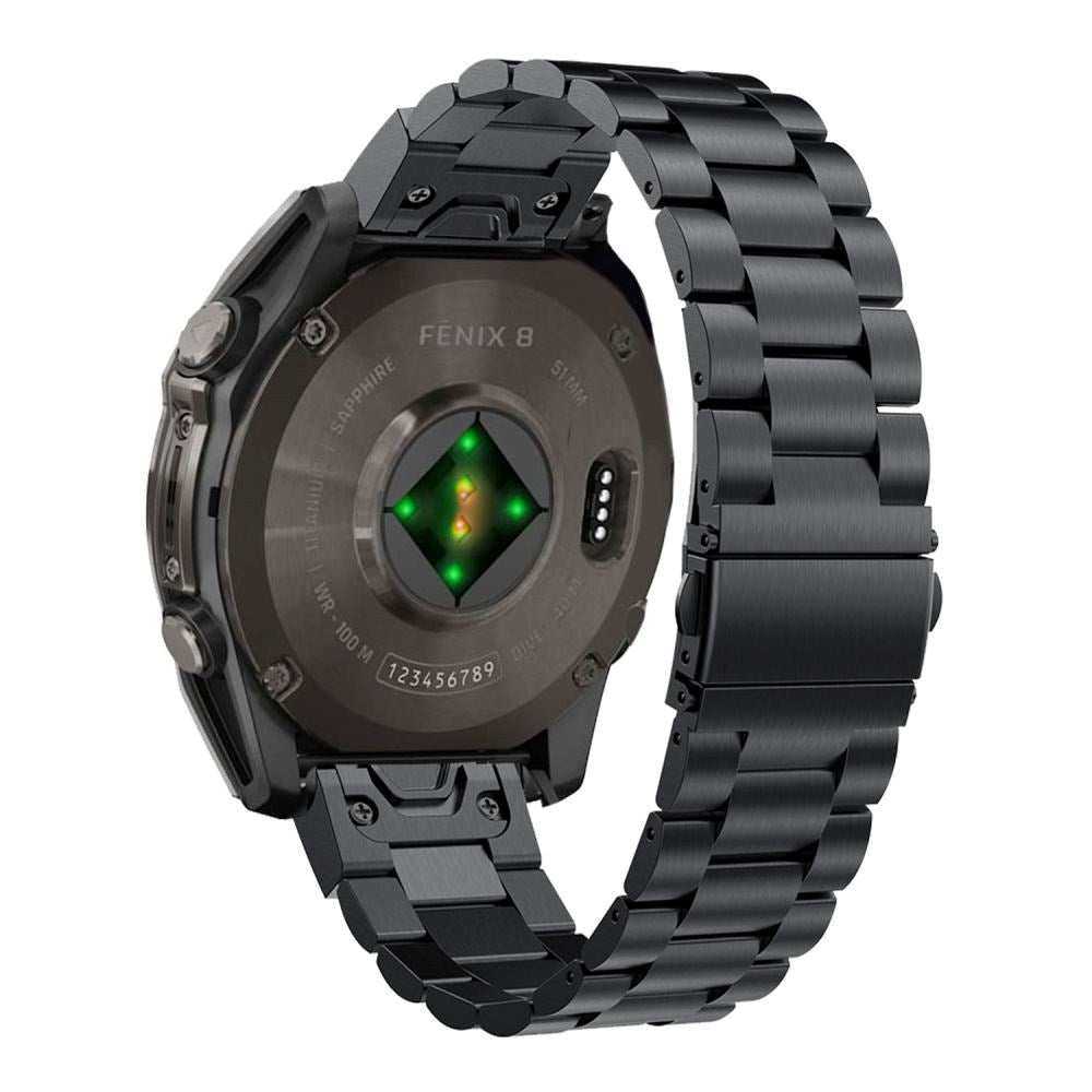 Tech-Protect Garmin Universal 26mm Rustfri Stål Urrem - Sort
