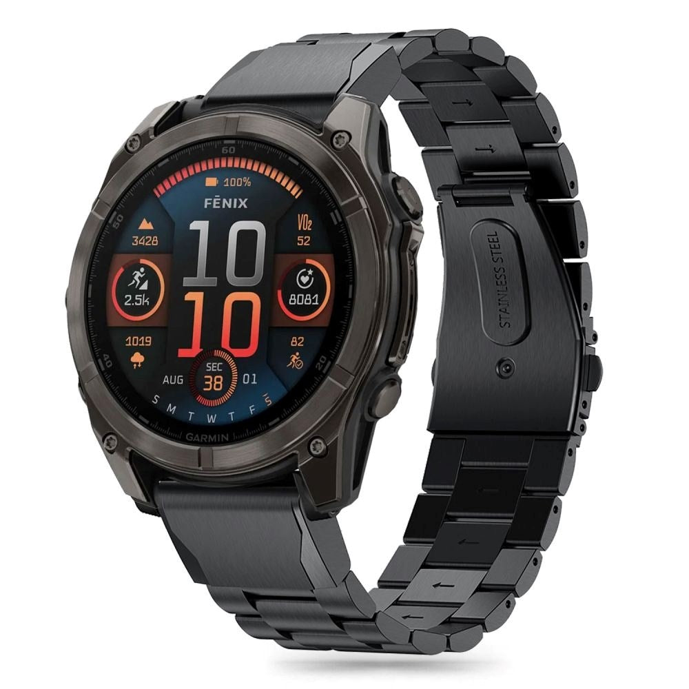 Tech-Protect Garmin Universal 26mm Rustfri Stål Urrem - Sort