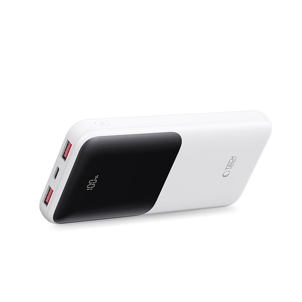 Tech-Protect 10000mAh Powerbank – Kraftfuld og kompakt opladning - Hvid