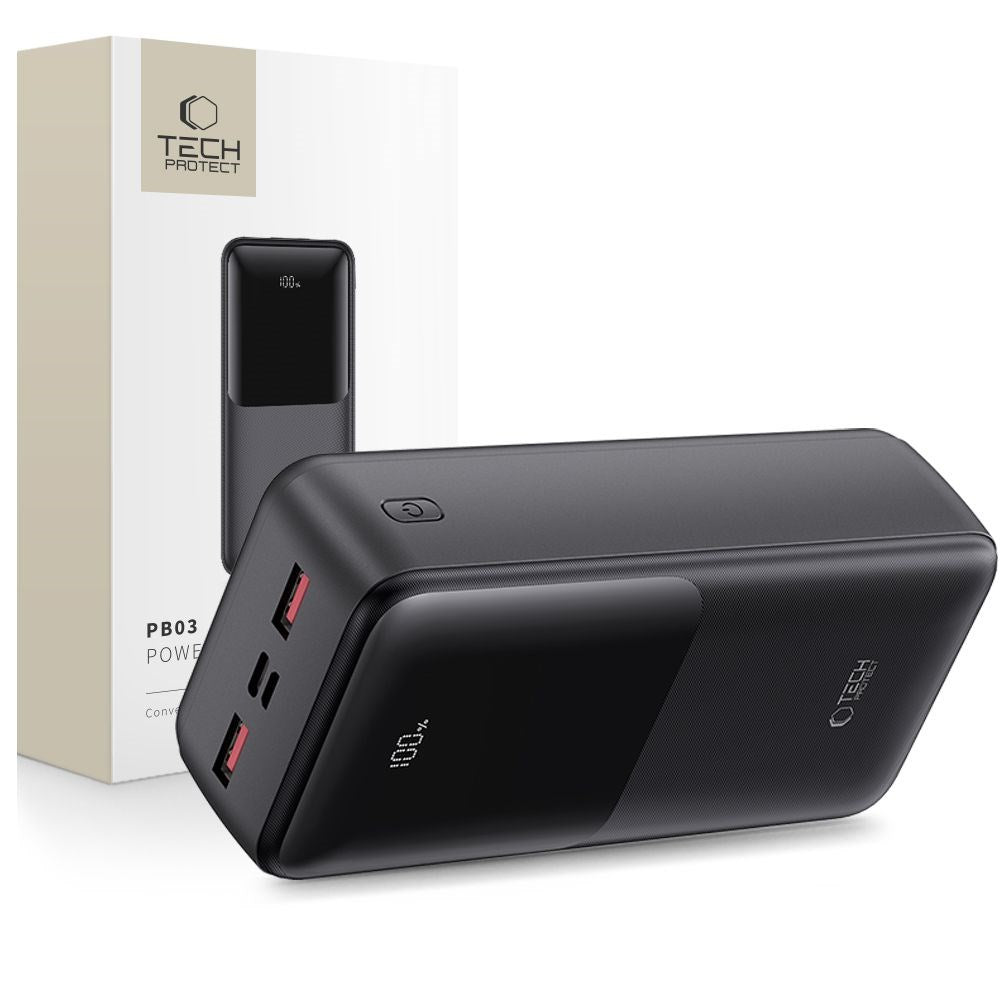 Tech-Protect 10000mAh Powerbank – Kraftfuld og kompakt opladning
