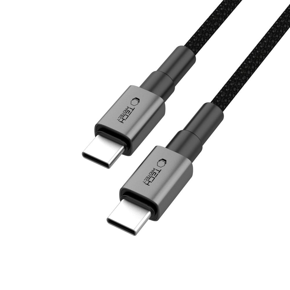 USB-C til USB-C Kabel Tech-Protect Ultraboost DNA PD 60W - 25 cm - Sort / Mørkegrå