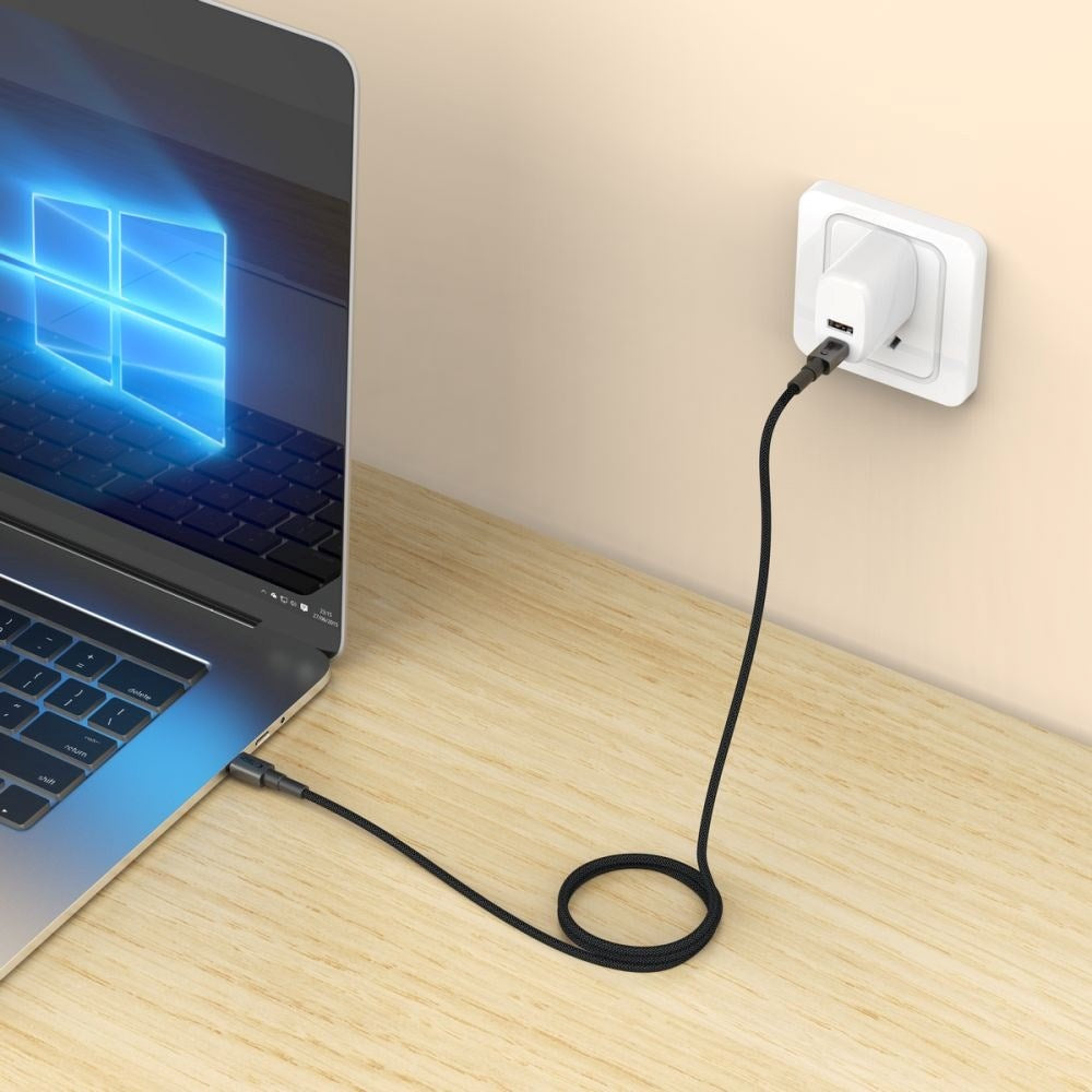 USB-C til USB-C Kabel Tech-Protect Ultraboost DNA PD 60W - 25 cm - Sort / Mørkegrå