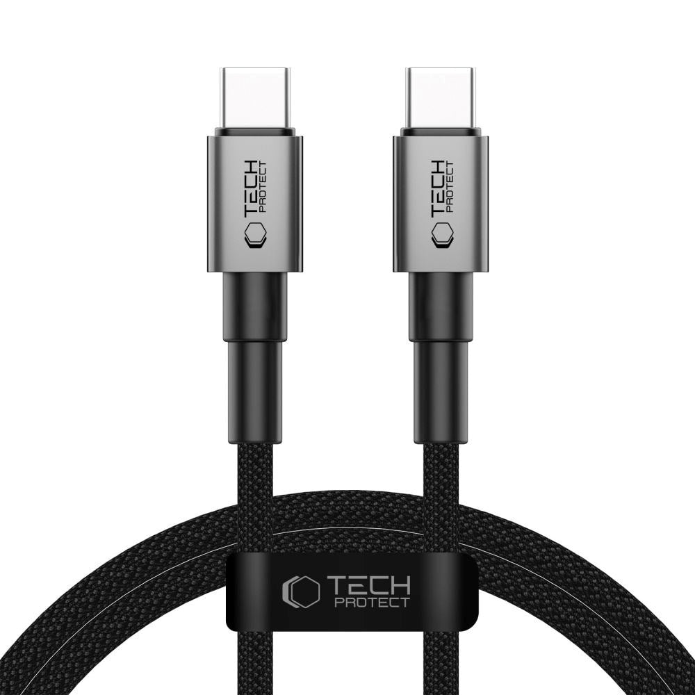 USB-C til USB-C Kabel Tech-Protect Ultraboost DNA PD 60W - 1m - Sort / Mørkegrå