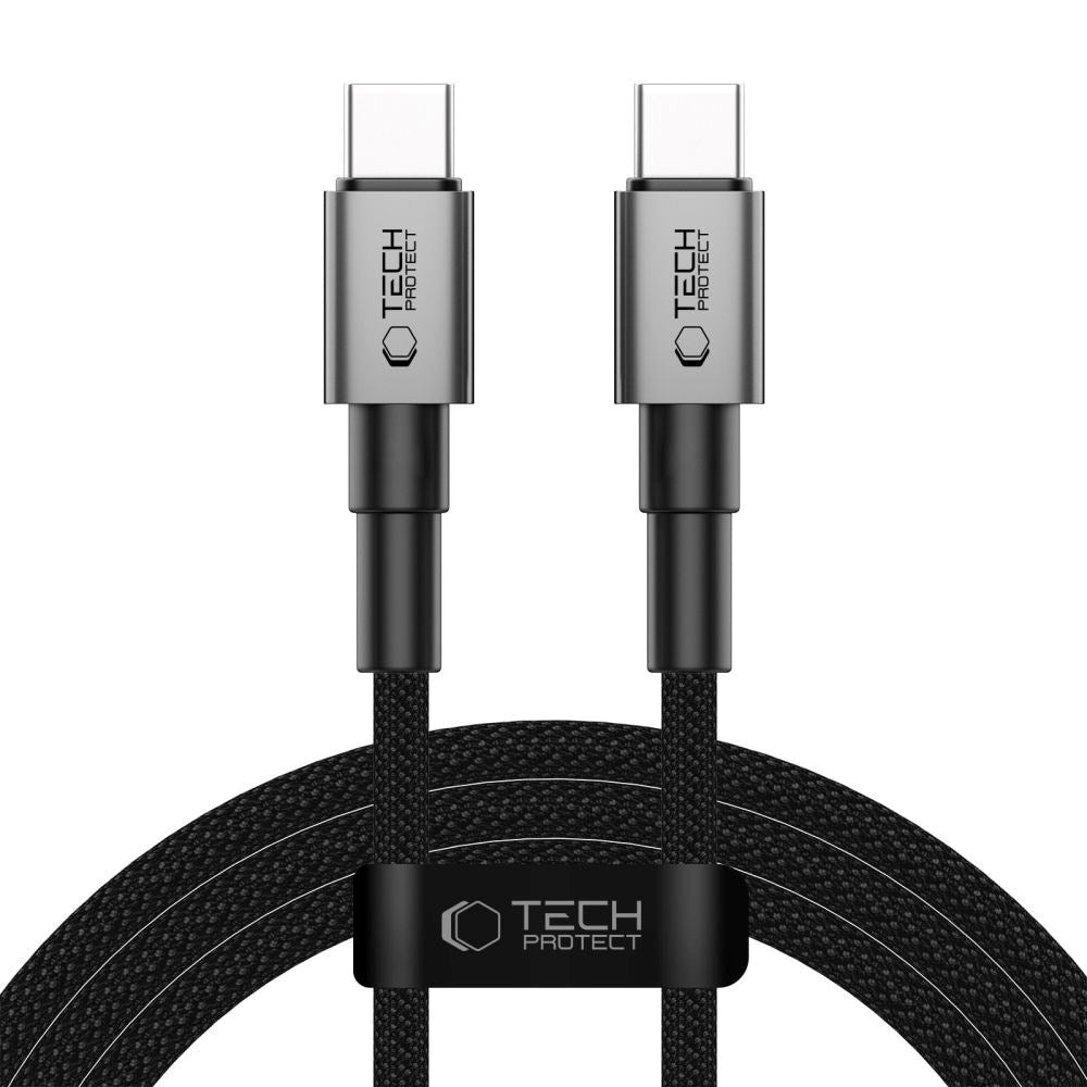 USB-C til USB-C Kabel Tech-Protect Ultraboost DNA PD 60W - 2m - Sort / Mørkegrå