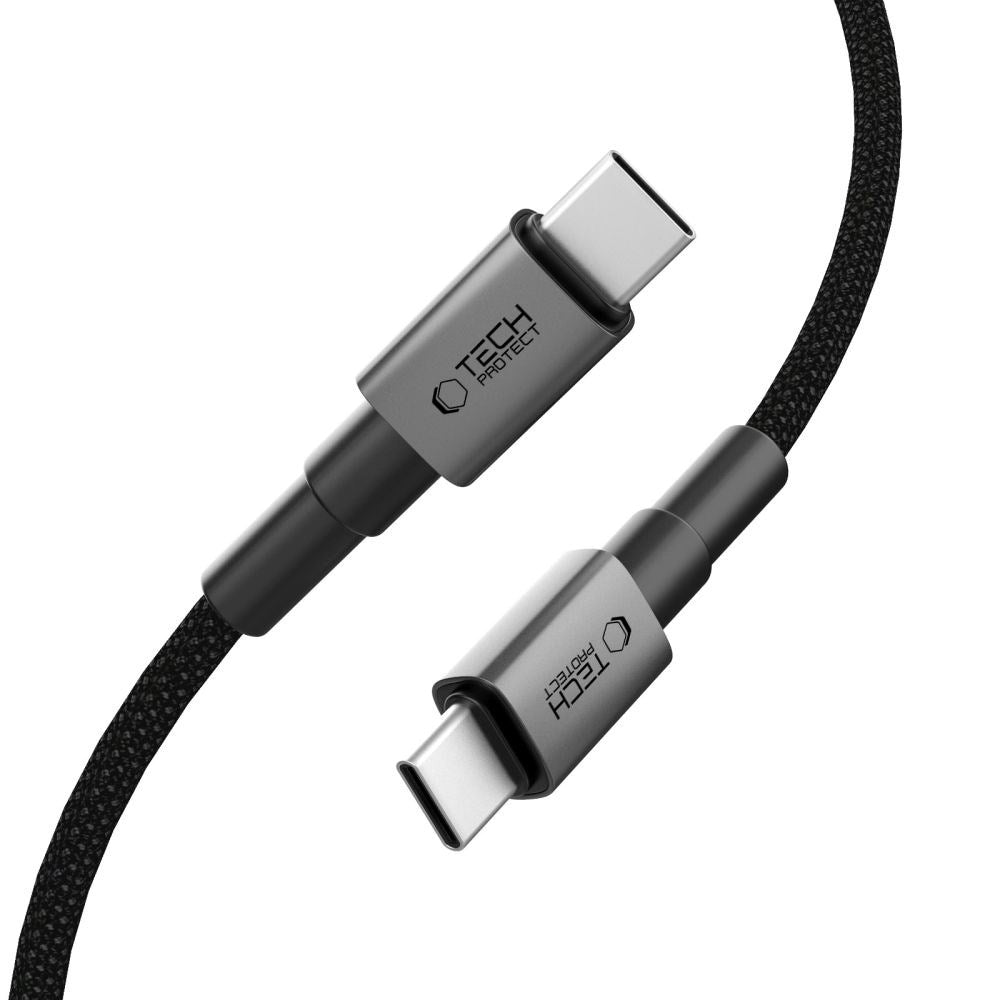 USB-C til USB-C Kabel Tech-Protect Ultraboost DNA PD 100W - 50 cm - Sort / Mørkegrå
