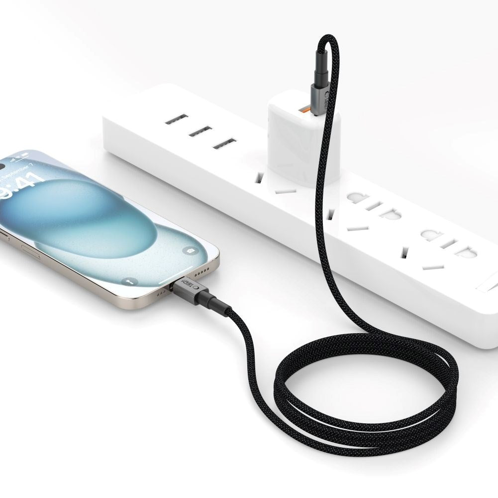 USB-C til USB-C Kabel Tech-Protect Ultraboost DNA PD 100W - 2m - Sort / Mørkegrå