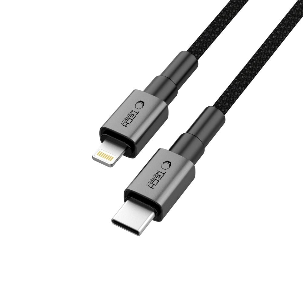 Lightning til USB-C Kabel Tech-Protect Ultraboost DNA PD 27W - 1m - Sort / Mørkegrå