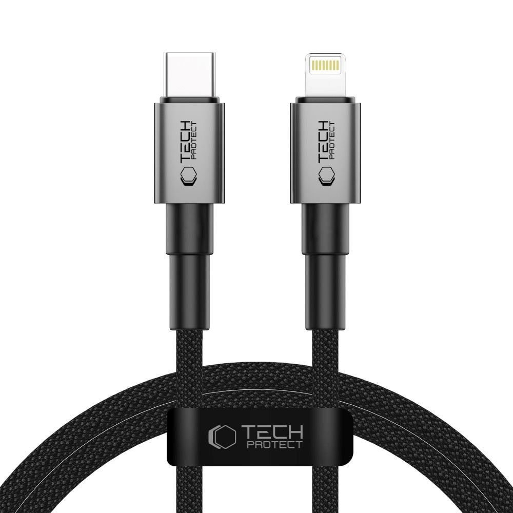 Lightning til USB-C Kabel Tech-Protect Ultraboost DNA PD 27W - 1m - Sort / Mørkegrå