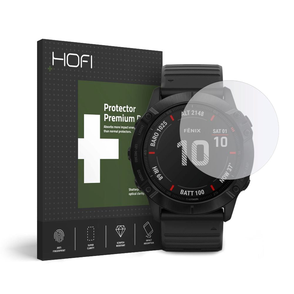 Pro Hofi Skærmbeskyttelse Garmin Fenix 5 / 6 / 6 Pro  - Gennemsigtig