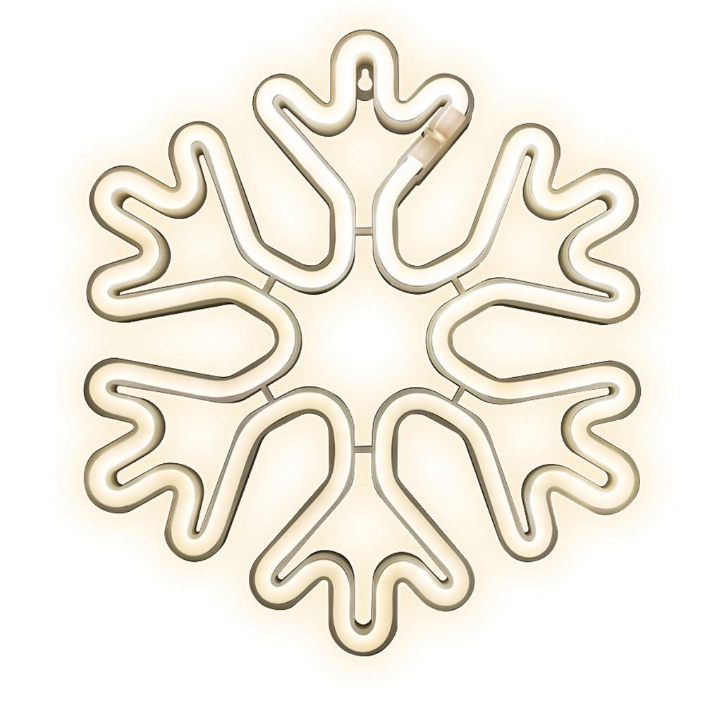 LED Neon Skilt Jul fra Forever Light - Hvidt Lys m. Snefnug