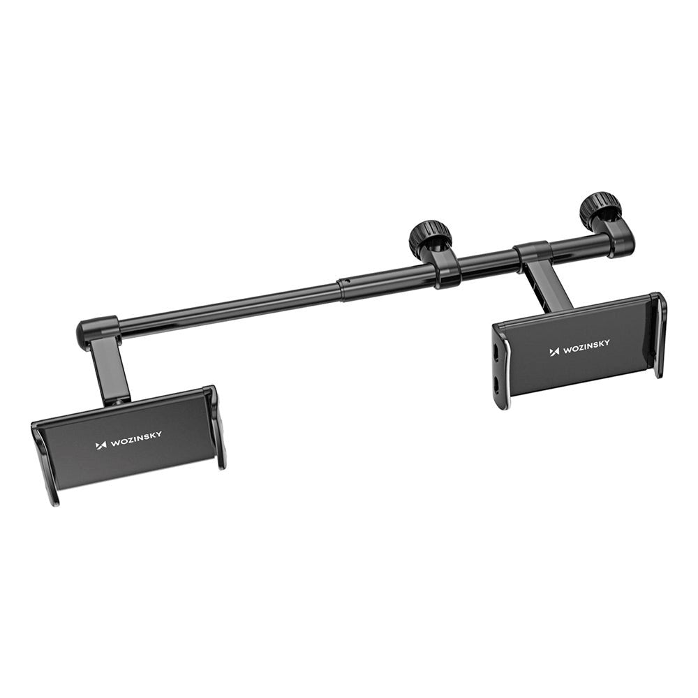 Wozinsky Dual Mobilholder Til Bilens Nakkestøtte - Max Størrelse: 125 - 205mm - Sort