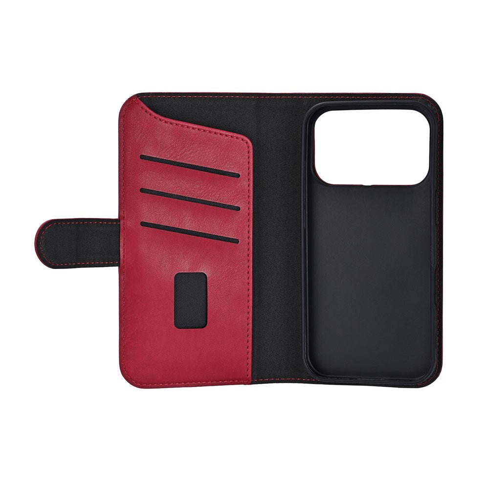 GEAR iPhone 17 Pro Kunstlæder Cover - MagSafe Kompatibel - Rød