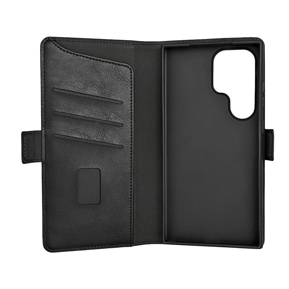 Samsung Galaxy S24 Ultra GEAR Læder Flip Cover m. Pung - Sort